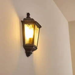 Lampes Vintages & Rétros-hofstein Applique murale d'extérieur Gilze Noir, 1 lumière