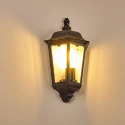 Lampes Vintages & Rétros-hofstein Applique murale d'extérieur Gilze Noir, 1 lumière