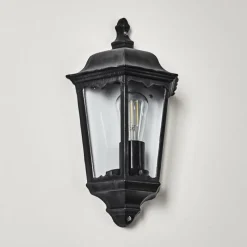 Lampes Vintages & Rétros-hofstein Applique murale d'extérieur Gilze Noir, 1 lumière