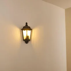 Lampes Vintages & Rétros-hofstein Applique murale d'extérieur Gilze Noir, 1 lumière