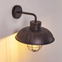 Luminaires Rustiques-hofstein Applique murale d'extérieur Steinberg Rouille, Noir, 1 lumière