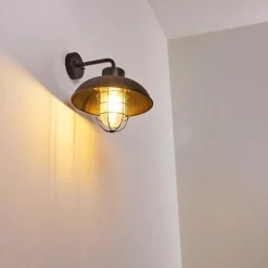 Luminaires Rustiques-hofstein Applique murale d'extérieur Steinberg Rouille, Noir, 1 lumière