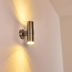 hofstein Applique murale d'extérieur Satava LED Chrome, 1 lumière