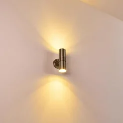 hofstein Applique murale d'extérieur Satava LED Chrome, 1 lumière