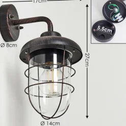 hofstein Applique murale d'extérieur Valto Rouille, 1 lumière