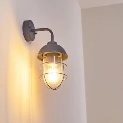 Lampes Vintages & Rétros-hofstein Applique murale d'extérieur Toftlund Gris, 1 lumière
