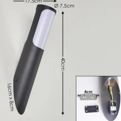 hofstein Applique murale d'extérieur Nalmaibrück Anthracite, 1 lumière