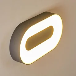 hofstein Applique murale d'extérieur Felsted LED Argenté, 1 lumière