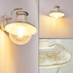 Luminaires Rustiques-hofstein Applique murale d'extérieur Fox Blanc, 1 lumière