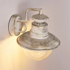 Luminaires Rustiques-hofstein Applique murale d'extérieur Fox Blanc, 1 lumière