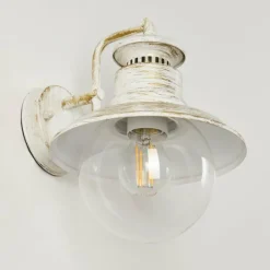 Luminaires Rustiques-hofstein Applique murale d'extérieur Fox Blanc, 1 lumière