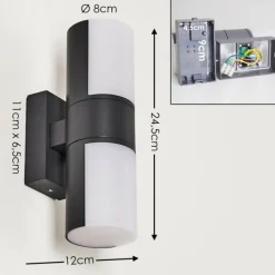 hofstein Applique murale d'extérieur Baulund LED Anthracite, 1 lumière