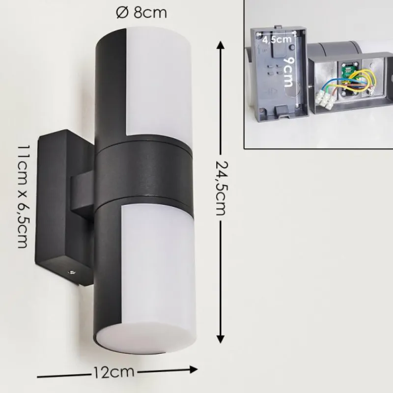 hofstein Applique murale d'extérieur Baulund LED Anthracite, 1 lumière