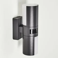 hofstein Applique murale d'extérieur Baulund LED Anthracite, 1 lumière, Détecteur de mouvement