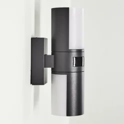 hofstein Applique murale d'extérieur Baulund LED Anthracite, 1 lumière, Détecteur de mouvement