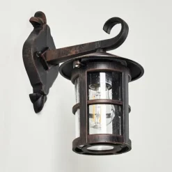 Luminaires Rustiques-hofstein Applique murale d'extérieur Strat Rouille, Noir, 1 lumière