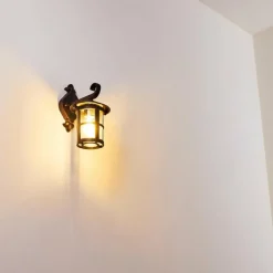 Luminaires Rustiques-hofstein Applique murale d'extérieur Strat Rouille, Noir, 1 lumière