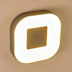 hofstein Applique murale d'extérieur Feldsted LED Argenté, 1 lumière, Changeur de couleurs