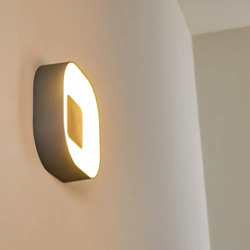 hofstein Applique murale d'extérieur Feldsted LED Argenté, 1 lumière