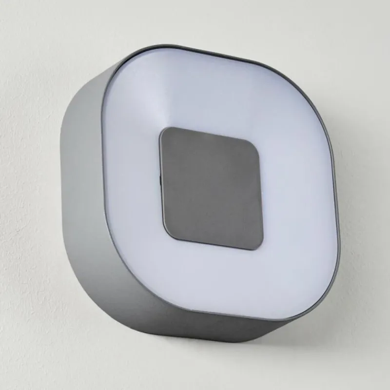 hofstein Applique murale d'extérieur Feldsted LED Argenté, 1 lumière