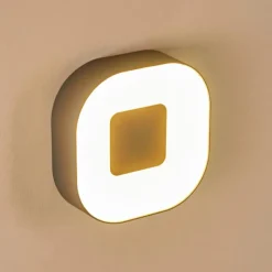 hofstein Applique murale d'extérieur Feldsted LED Argenté, 1 lumière