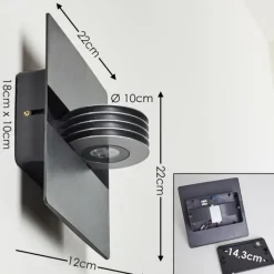 hofstein Applique murale d'extérieur Haslen LED Anthracite, 1 lumière