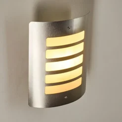 hofstein Applique murale d'extérieur Alslev Acier inoxydable, 1 lumière
