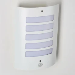 hofstein Applique murale d'extérieur Alslev Blanc, 1 lumière, Détecteur de mouvement