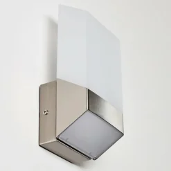 hofstein Applique murale d'extérieur Clear LED Nickel mat, 1 lumière