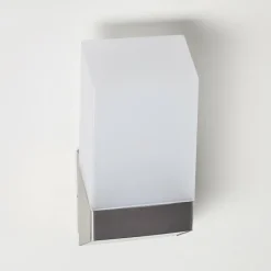 hofstein Applique murale d'extérieur Clear LED Nickel mat, 1 lumière