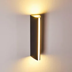 hofstein Applique murale d'extérieur Rotterdamm LED Noir, 1 lumière