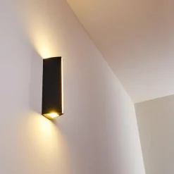 hofstein Applique murale d'extérieur Rotterdamm LED Noir, 1 lumière