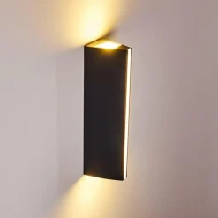 hofstein Applique murale d'extérieur Rotterdamm LED Noir, 1 lumière