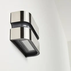 hofstein Applique murale d'extérieur Kolding LED Acier inoxydable, Noir, 1 lumière