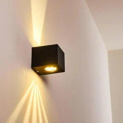 hofstein Applique murale d'extérieur Jonava LED Noir, 2 lumières