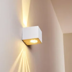 hofstein Applique murale d'extérieur Jonava LED Blanc, 2 lumières