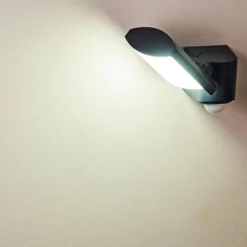 hofstein Applique murale d'extérieur Larvik LED Anthracite, 1 lumière, Détecteur de mouvement