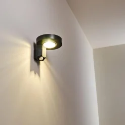 hofstein Applique murale d'extérieur Townsville LED Noir, 1 lumière, Détecteur de mouvement