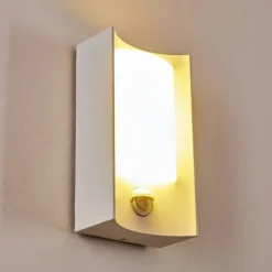 hofstein Applique murale d'extérieur Nordkapp LED Blanc, 1 lumière, Détecteur de mouvement