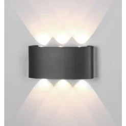 Luminaires Mantra Applique murale d'extérieur Mantra ARCS LED Gris, 1 lumière