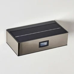 hofstein Applique murale d'extérieur Attu LED Nickel mat, 1 lumière, Détecteur de mouvement