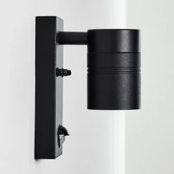 hofstein Applique murale d'extérieur Froslev LED Noir, 1 lumière, Détecteur de mouvement