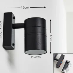 hofstein Applique murale d'extérieur Froslev LED Noir, 1 lumière