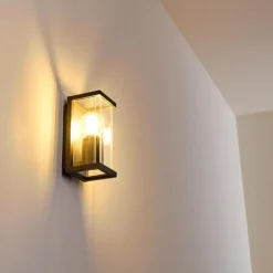 hofstein Applique murale d'extérieur Skeldegaard Noir, 1 lumière