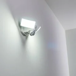 hofstein Applique murale d'extérieur Foroyar LED Blanc, 2 lumières, Détecteur de mouvement