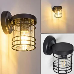 hofstein Applique murale d'extérieur Bjerndrup Noir, 1 lumière