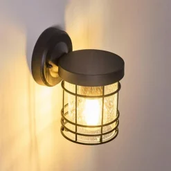 hofstein Applique murale d'extérieur Bjerndrup Noir, 1 lumière