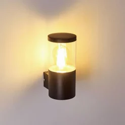 hofstein Applique murale d'extérieur Bodio Noir, 1 lumière