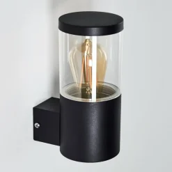 hofstein Applique murale d'extérieur Bodio Noir, 1 lumière