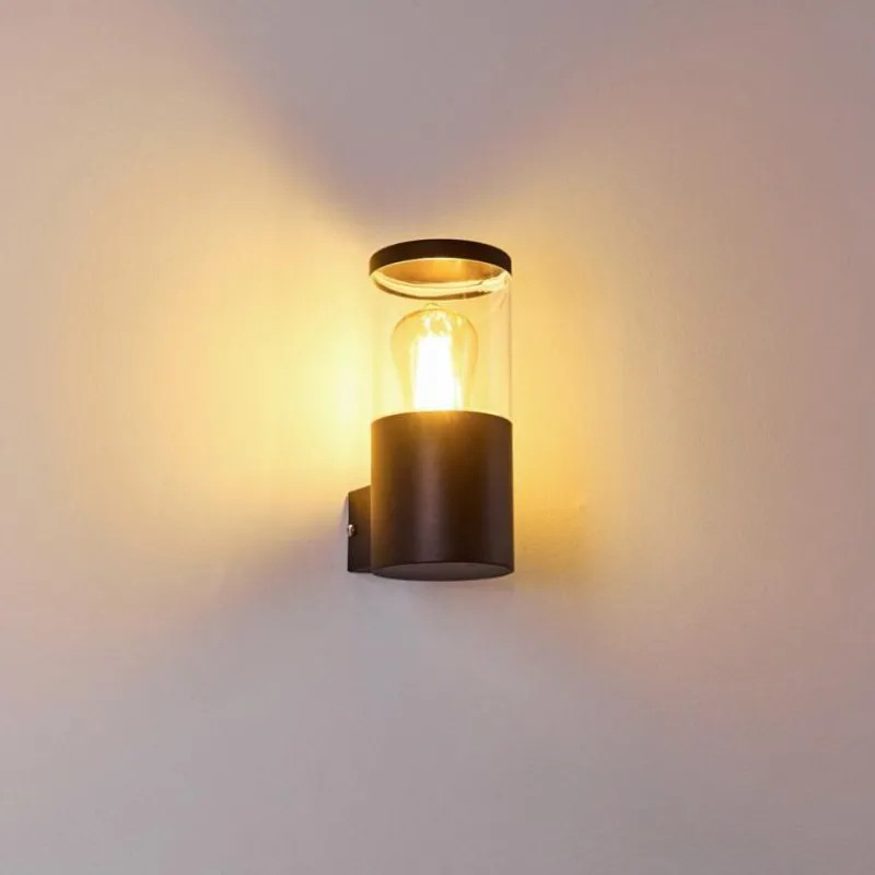 hofstein Applique murale d'extérieur Bodio Noir, 1 lumière